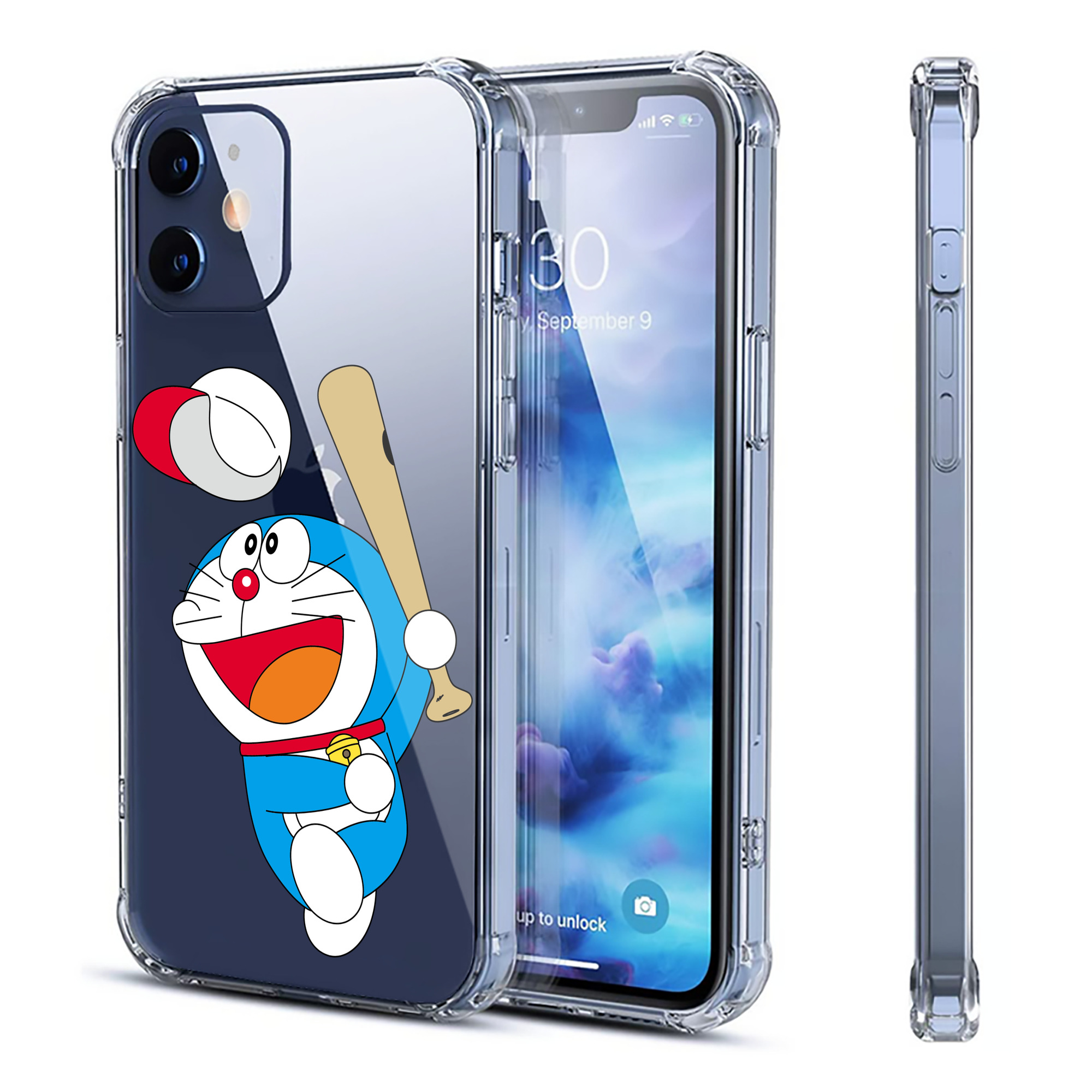 （画像用） ドラえもん Doraemon 【iPhone 12シリーズ対応】透明スマホケース（クリアソフトケース）